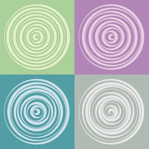 Ensemble d'éléments ronds vectoriels à partir de lignes — Image vectorielle