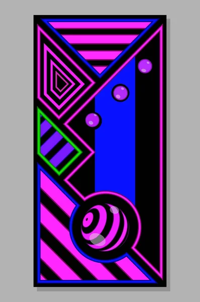 Diseño de banner de colores brillantes fluorescentes abstractos — Vector de stock