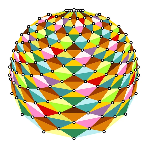 Sphère triangle vectoriel à effet triangulaire — Image vectorielle