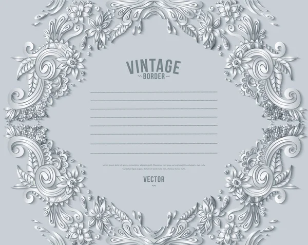 Vektor abstrakte ornamentale Natur Vintage Rahmen. — Stockvektor