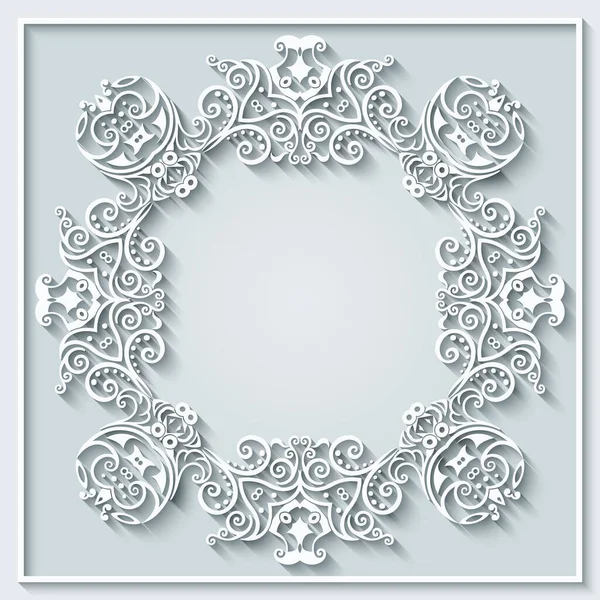 Floral hand drawn vector border. Frame design. — Stock Vector
