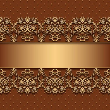 Soyut vektör süslemeli doğa vintage çerçeve.