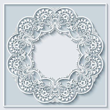 Soyut vektör süslemeli doğa vintage çerçeve.