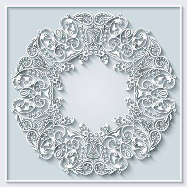 Soyut vektör süslemeli doğa vintage çerçeve.