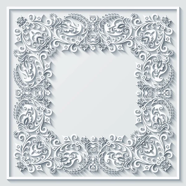 Abstrato vetor ornamental natureza vintage quadro . — Vetor de Stock