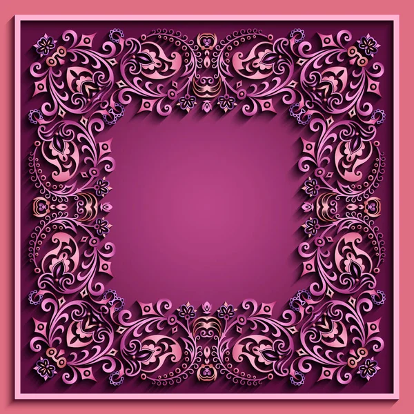 Abstrakter Vektor ornamental Natur Farbe vintage frame. — Stockvektor