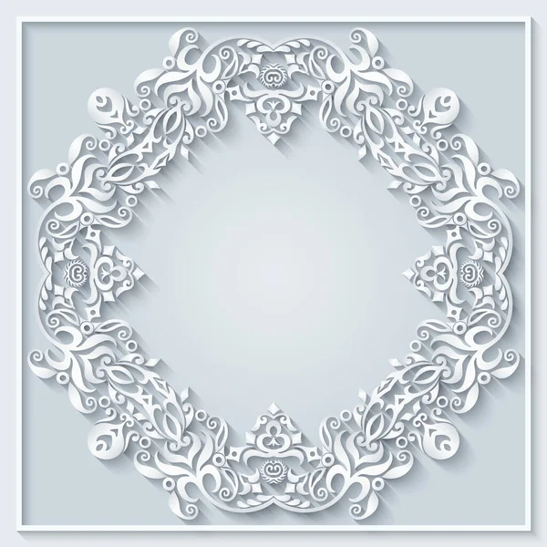 Abstract vector ornamental nature vintage frame. — Stock Vector