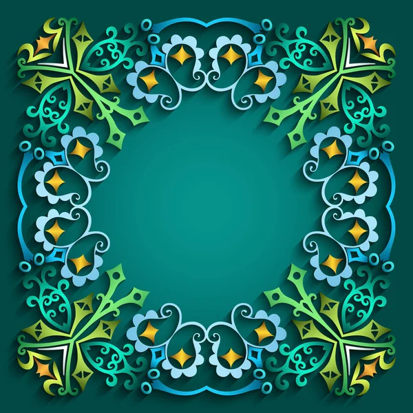 Abstracto vector ornamental naturaleza marco vintage. — Archivo Imágenes Vectoriales