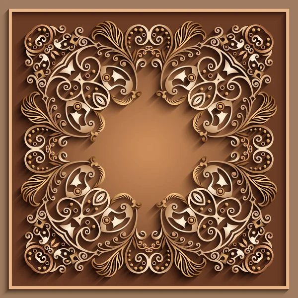 Abstract vector ornamental nature vintage frame. — Stock Vector