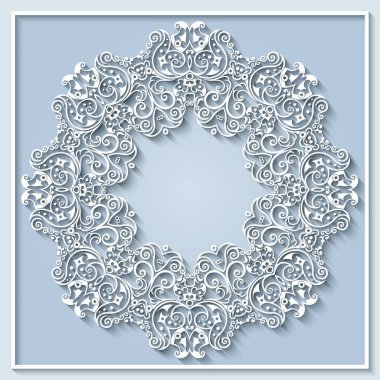 Soyut vektör süslemeli doğa vintage çerçeve.