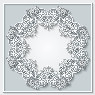 Soyut vektör süslemeli doğa vintage çerçeve.