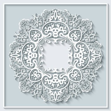 Soyut vektör süslemeli doğa vintage çerçeve.