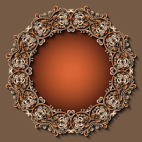 Abstracto vector ornamental naturaleza marco vintage. — Archivo Imágenes Vectoriales