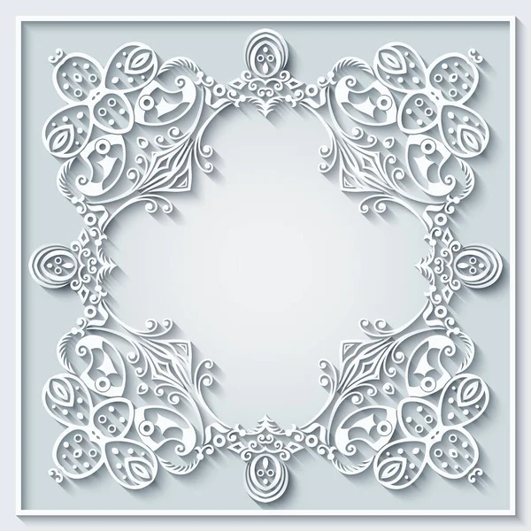 Abstract vector ornamental nature vintage frame. — Stock Vector