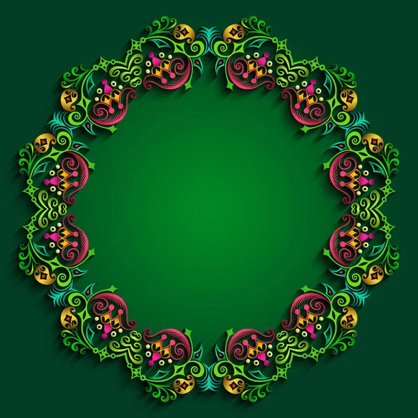 Abstracto vector ornamental naturaleza marco vintage. — Vector de stock