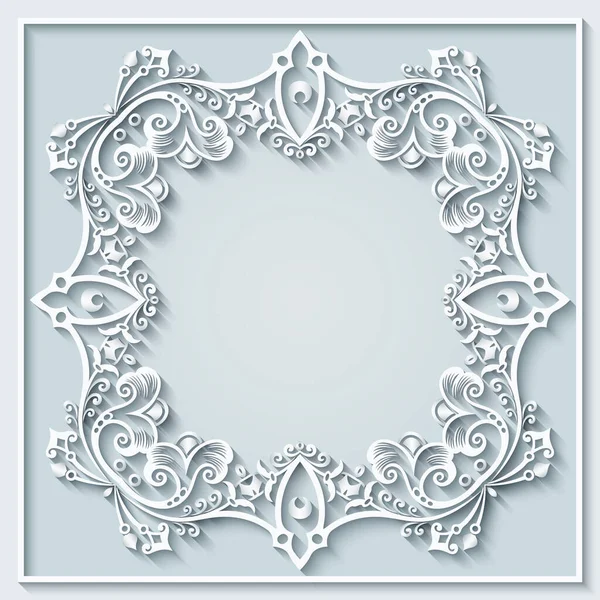 Abstract vector sierlijke natuur vintage frame. — Stockvector