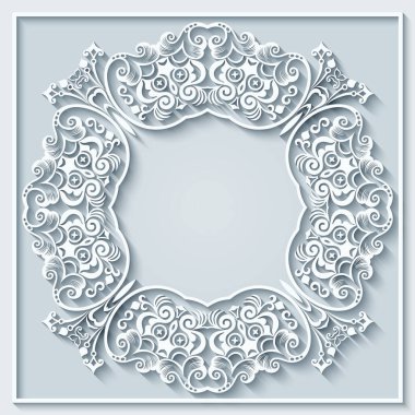 Soyut vektör süslemeli doğa vintage çerçeve.