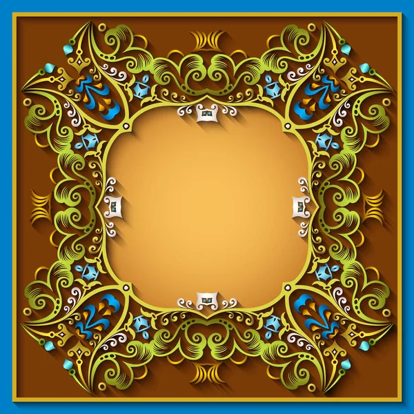 Abstracto vector ornamental naturaleza marco vintage. — Vector de stock