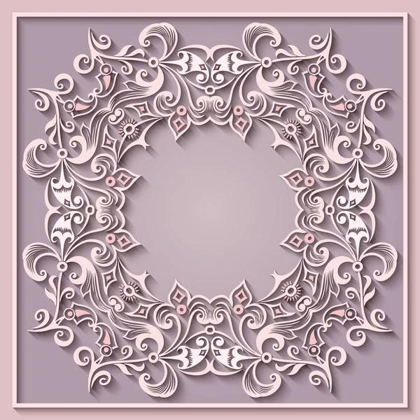 Abstract vector ornamental nature vintage frame. — Stock Vector