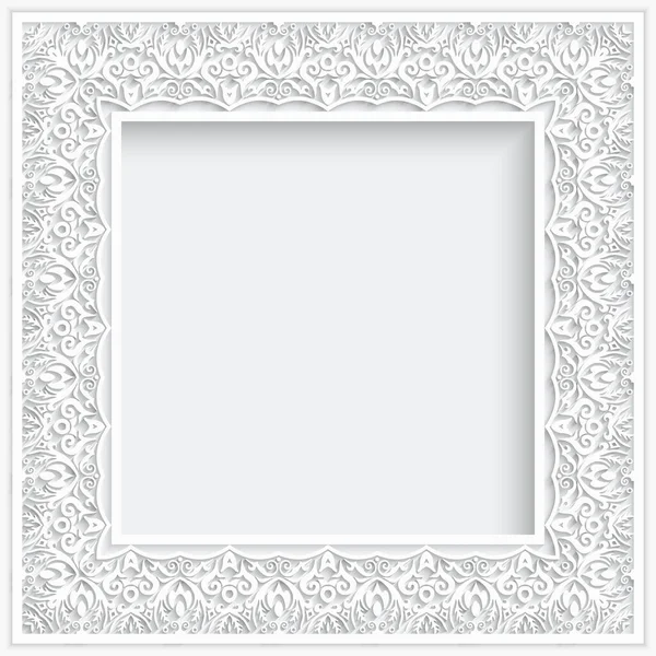 Vetor abstrato ornamental natureza vintage quadro — Vetor de Stock