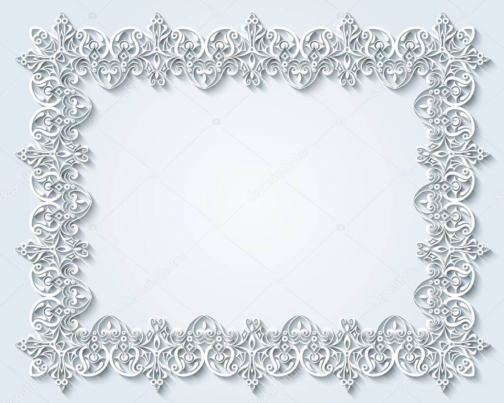 Abstract vector ornamental nature vintage frame.