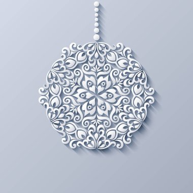 Modern vektör dekoratif kar tanesi.