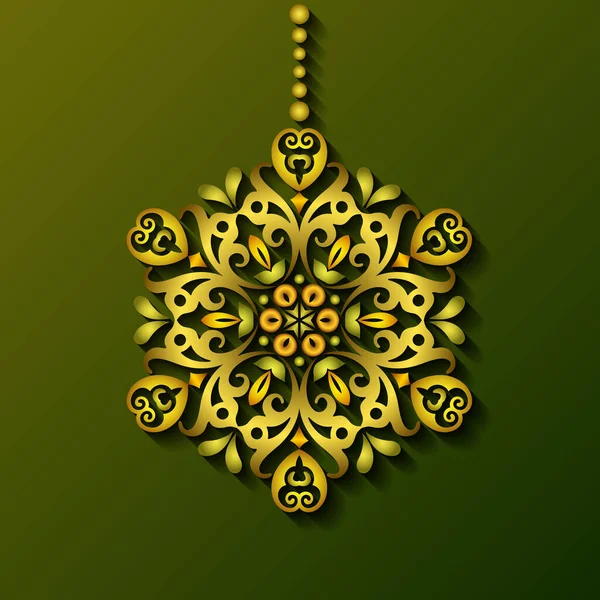 Modern vector decorative ornamental snowflake. — Stock Vector
