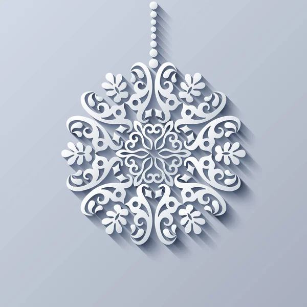 Floco de neve decorativo vetorial moderno . — Vetor de Stock