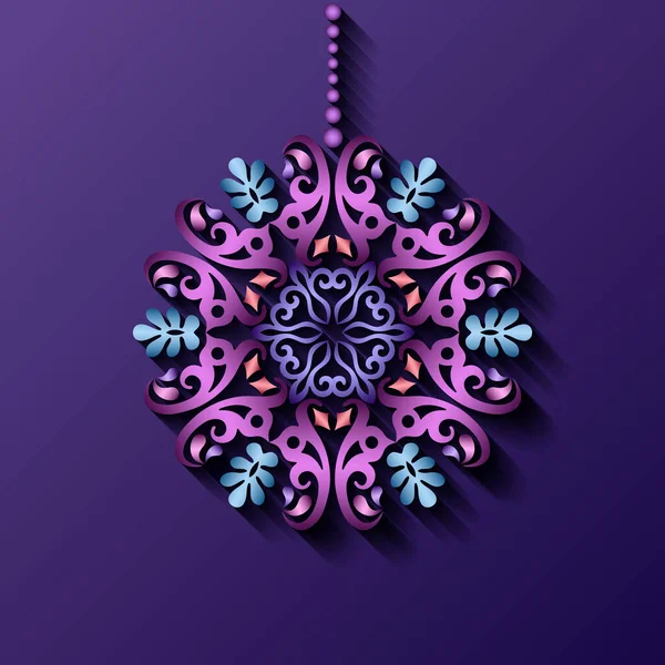 Flocon de neige décoratif décoratif vectoriel moderne. — Image vectorielle