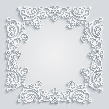 Vektör soyut süsleme doğa vintage çerçeve.