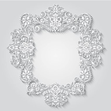 Vektör soyut süsleme doğa vintage çerçeve.