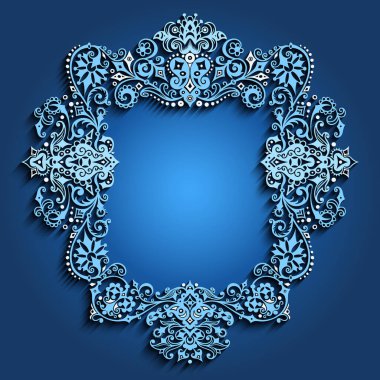 Vektör soyut süsleme doğa vintage çerçeve.