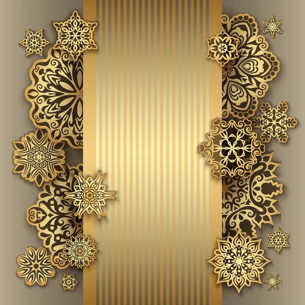 Kağıt kesikli kar taneleriyle tatil arkaplanı.