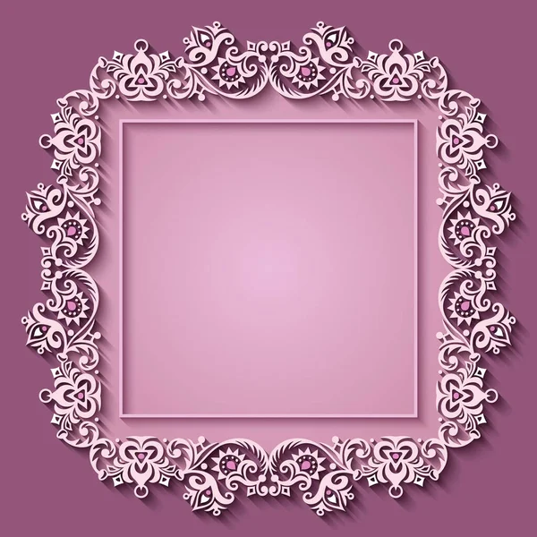 Vektör soyut süsleme doğa vintage çerçeve.