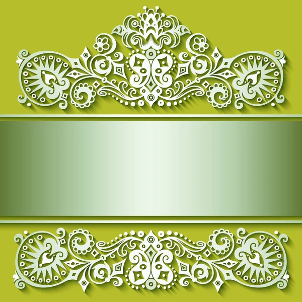 Vector abstracto ornamental naturaleza vintage marco . — Vector de stock