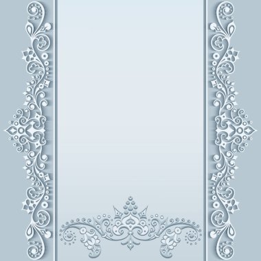 Vektör soyut süsleme doğa vintage çerçeve.