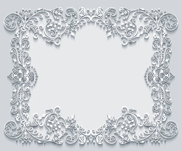 Vector abstract ornamental nature vintage frame. — Stock Vector