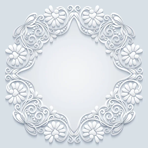 Abstract vector sierlijke natuur vintage frame. — Stockvector