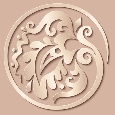 Vektör modern kağıt çiçekleri kesti.