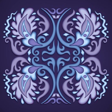 Vektör modern hacimli çiçek süsü