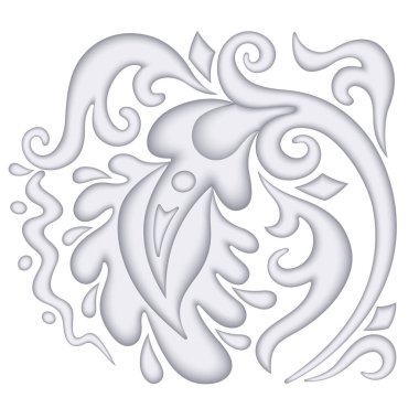 Vektör modern hacim çiçek ögesi