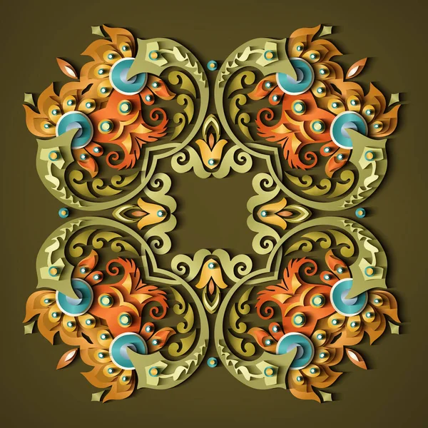 Éléments floraux volumétriques modernes vectoriels — Image vectorielle