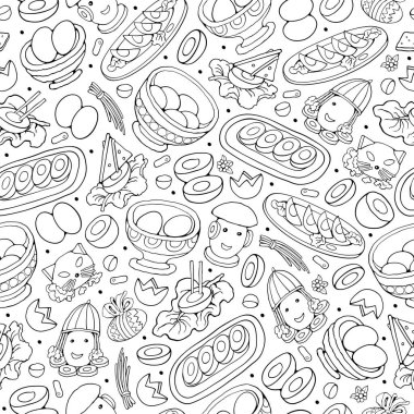 Mutlu Paskalya vektörü çizgi filmi kusursuz desen