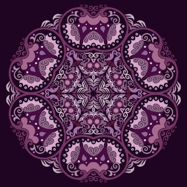 Vektör soyut dekoratif etnik süsleme. Kare arkaplan