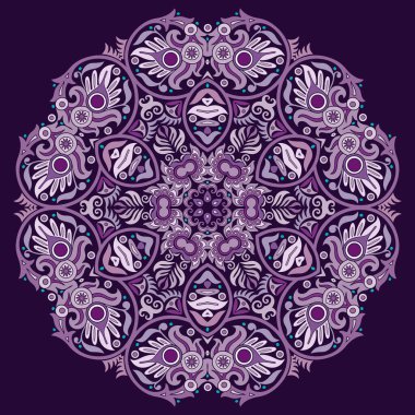 Vektör soyut dekoratif etnik süsleme. Kare arkaplan