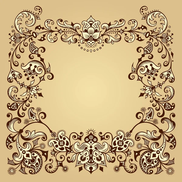 Vektorové Abstraktní Ornamentální Přírodní Vinobraní Květinová Dekorativní Barevné Ilustrace — Stockový vektor