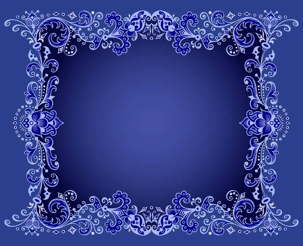 Vector soyut süslemeli doğa antika sınırı. Çiçek dekoratif renkli illüstrasyon