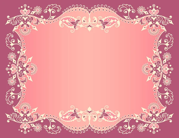 Vecteur Abstrait Ornemental Nature Vintage Frontière Illustration Florale Décorative Colorée — Image vectorielle