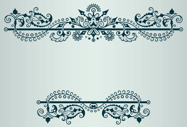 ベクトル抽象装飾自然ヴィンテージボーダー 花の装飾的なカラフルなイラスト カードデザイン — ストックベクタ
