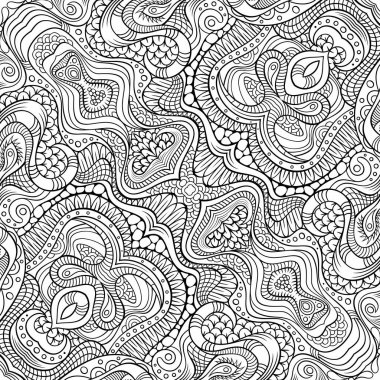 Vektör soyut etnik el çizimi deseni